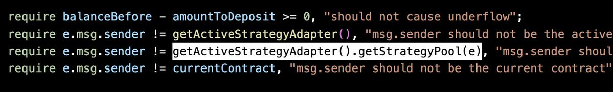 contractlevel's tweet image. just learned you can call functions on an address in certora by passing env