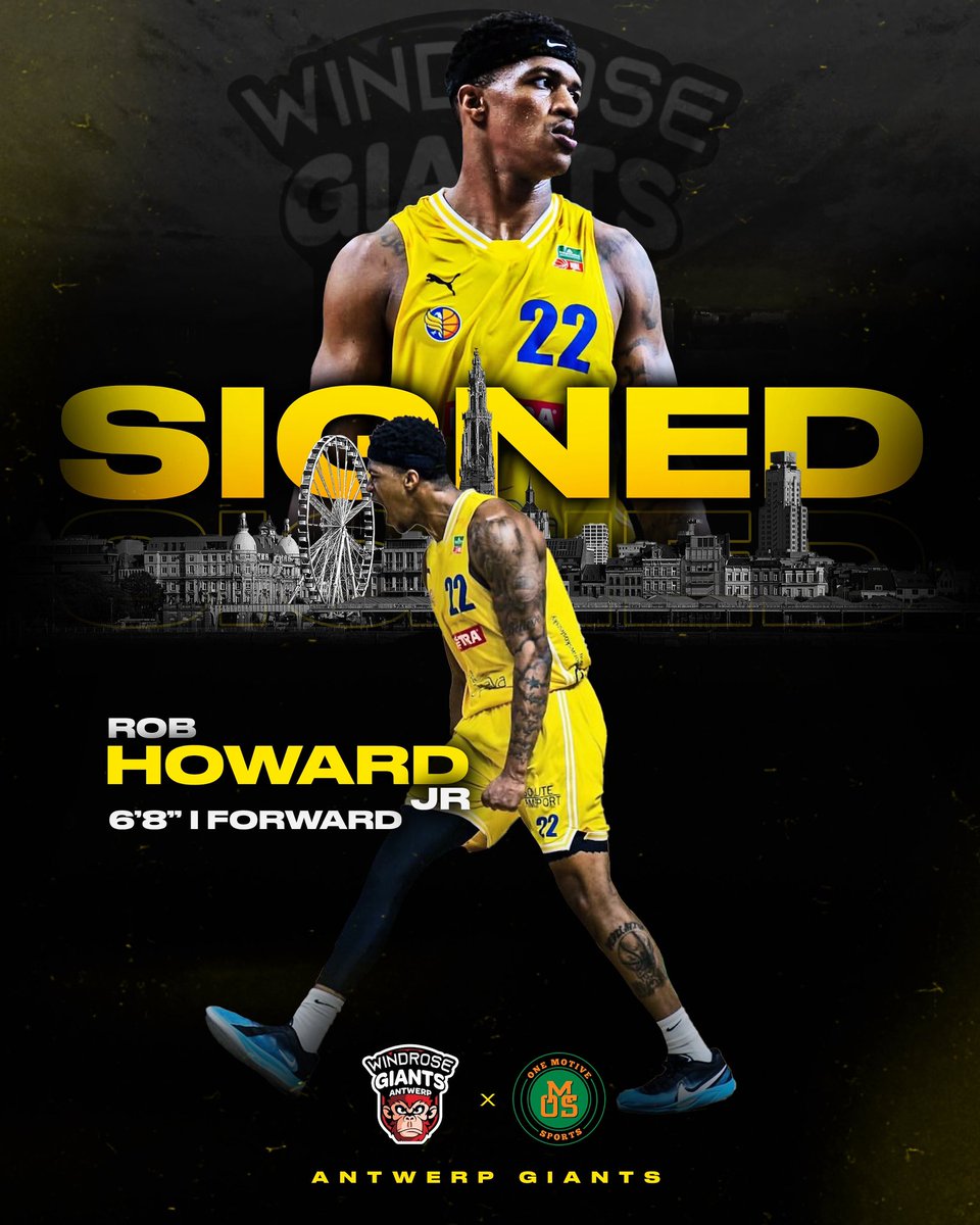 One Motive Sports (@onemotivesports) on Twitter photo ‼️OMS CLIENT CONTRACT SIGNING‼️ Rob Howard, Jr. <a href="/rob_howard22/">BigTime Robb</a> has signed a new contract with the Antwerp Giants <a href="/antwerpgiants/">WINDROSE GIANTS 🅰️</a> in Belgium BNXT and Basketball Champions League Qualifiers!
The Gary, IN. native has spent his first 4 years in Austria, Slovakia, and Czech Republic! ‼️OMS CLIENT CONTRACT SIGNING‼️ Rob Howard, Jr. <a href="/rob_howard22/">BigTime Robb</a> has signed a new contract with the Antwerp Giants <a href="/antwerpgiants/">WINDROSE GIANTS 🅰️</a> in Belgium BNXT and Basketball Champions League Qualifiers!
The Gary, IN. native has spent his first 4 years in Austria, Slovakia, and Czech Republic!