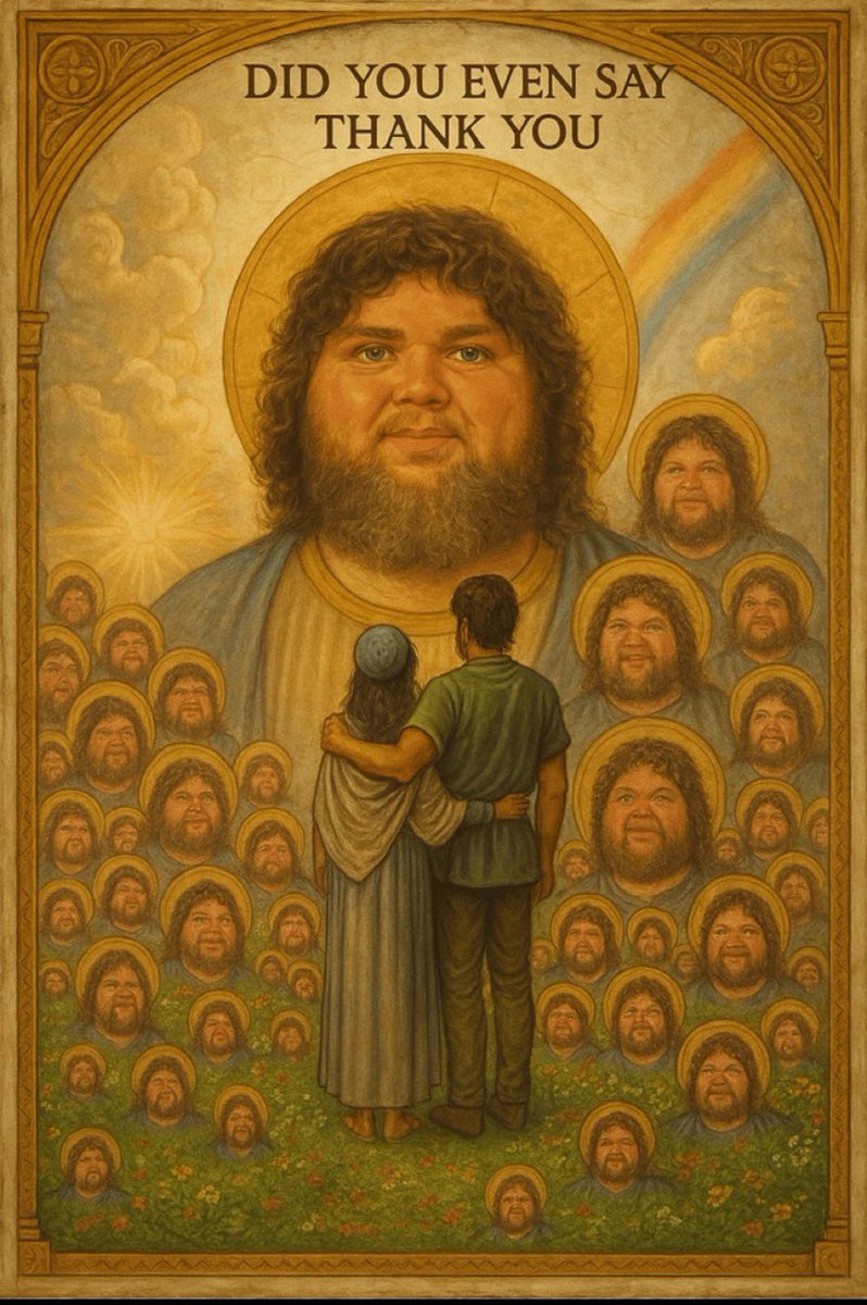 Does anyone have the clip of Trump unveiling the portrait in the Oval Office - hung on the wall - and it’s our guy with this image?