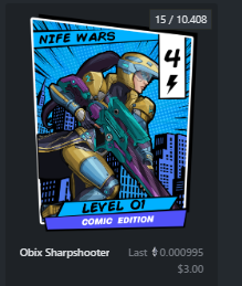 CaBsCrypto's tweet photo. OMGGG i already have 15 Obix Sharpshooter COMIC style!
i still need a looooot to achive the legendary one, but well, working on it!
#wagmigames #wagmidefense #wagmi #comiCards https://t.co/Toyd9BPvJl