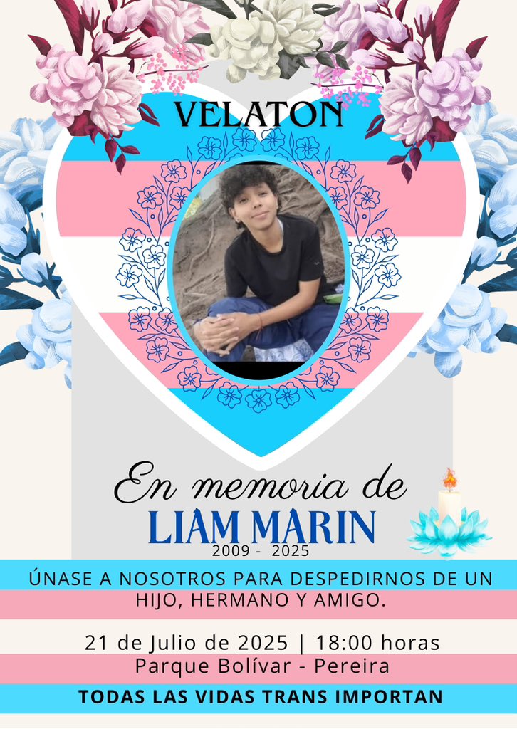 donatovik's tweet photo. Hoy es un día agridulce para las personas transmasculinas en América Latina 🏳️‍⚧️🕯️

Por un lado, resaltamos la condena perpetua al asesino de Tehuel en Argentina.
Por otro, lloramos a Liam, joven trans en Colombia que se suicida tras de falta de atención en lineas anti suicidio. https://t.co/4H7pr8zbfz