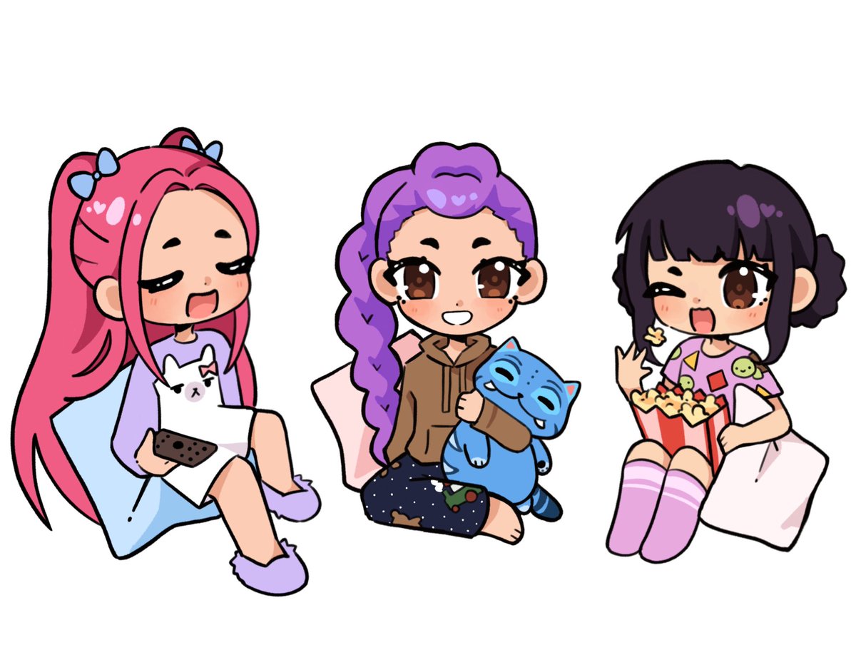 silly chibis of the girlies 🧡 #KPOPDEMONHUNTERS
