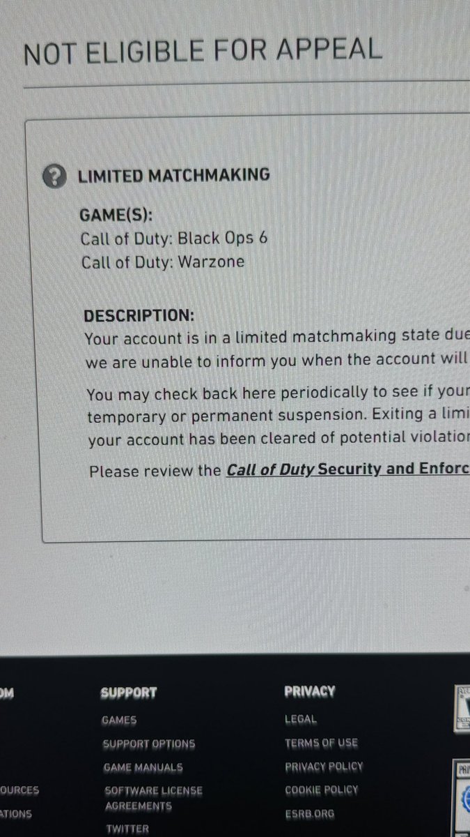 Falcon hmood (@xihamoodx) on Twitter photo الشادو التاسع
Can you explain how I get nine shadow ban in eight days? Is that good idea to give player thats he stream daily and play tournaments shadow every day ??
<a href="/ATVIAssist/">Activision Support</a> الشادو التاسع
Can you explain how I get nine shadow ban in eight days? Is that good idea to give player thats he stream daily and play tournaments shadow every day ??
<a href="/ATVIAssist/">Activision Support</a>