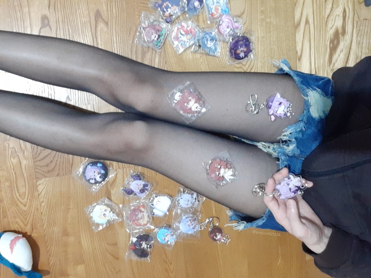 yunyun021228's tweet image. キーホルダー📦
#ストッキング #ホロライブ