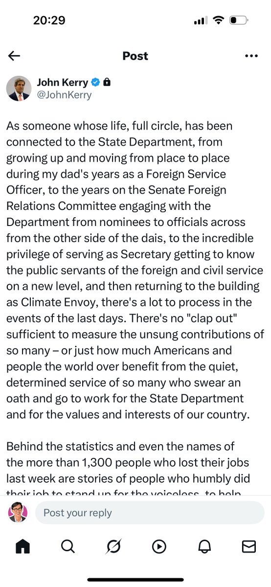 rposhaughnessy's tweet image. Former Secretary of State John Kerry (@JohnKerry) has made his Twitter private.