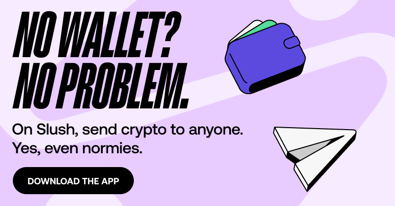 SlushWallet's tweet photo. Friends &amp; family don't have wallets? They don’t need one.

Just tap “Send.” Slush does the rest.

Send crypto like a message.

Crypto is not wallet-to-wallet anymore. We've made it people-to-people.

👉 Get Slush and send crypto to anyone.