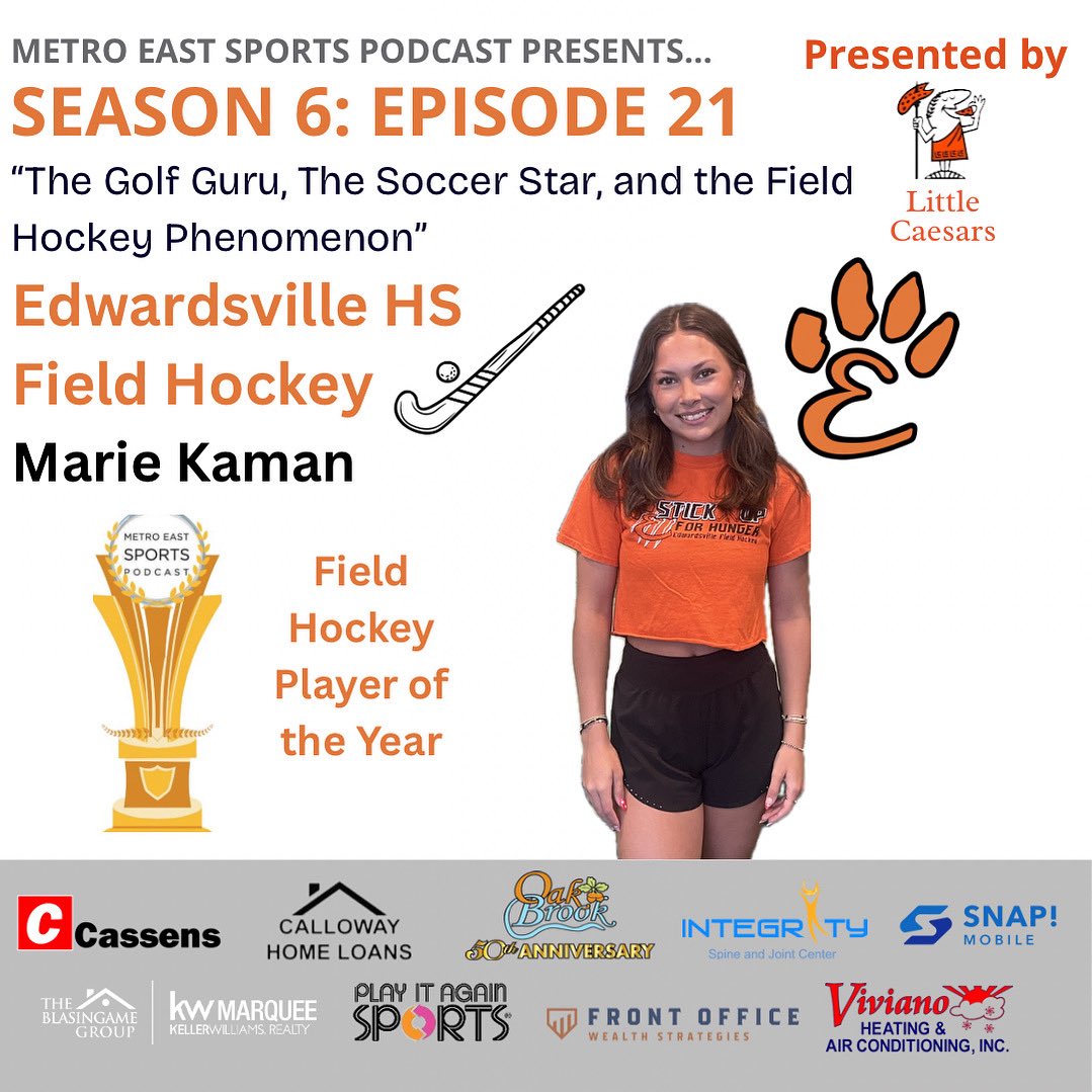 PodcastMetro's tweet image. Field hockey POTY and the “Jungle” podcast host, Marie Kaman joins us to talk all about her final season as a tiger, overcoming an injury, and getting on the mic! Only on the MESP🏑🎙️
@EHS_FieldHockey
@Edwardsville618
open.spotify.com/episode/6vzXME…