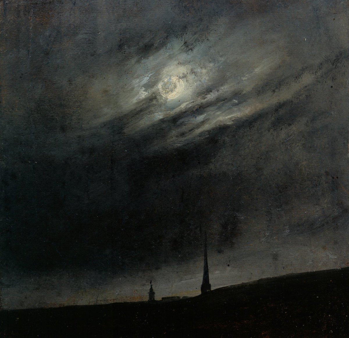 Moon night over Dresden, 1827, by Johan Christian Dahl