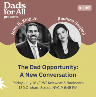 JohnBKing's tweet image. Excited to join Reshma Saujani on July 18 for the launch of @DadsForAll , a new series exploring how caregiving, public service, and policy intersect.

We’ll be talking about what it means to show up for our kids, communities, and how we can create systems that better support…