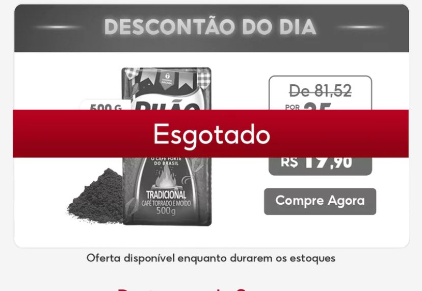 Galera, o café acabou 😩