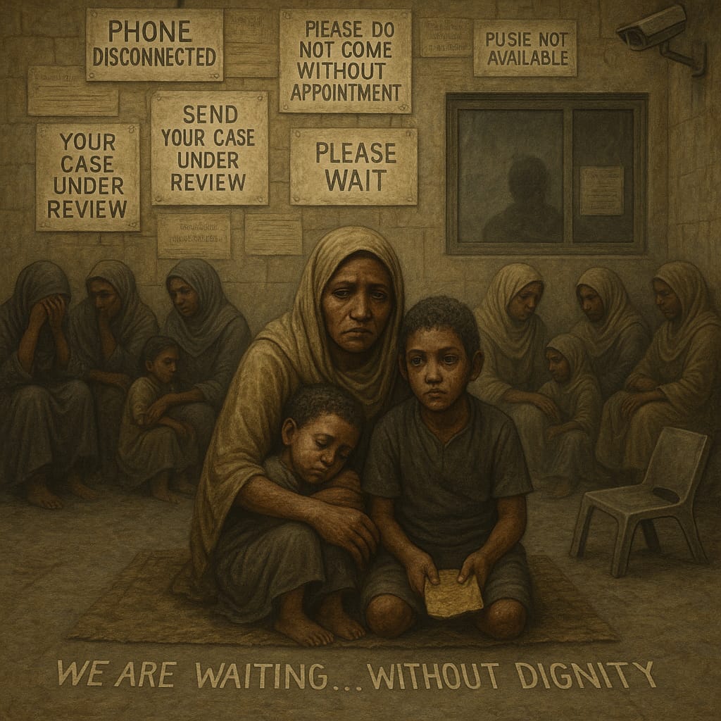 TwasolD4164's tweet image. This isn’t art.
It’s the daily reality of women and children trapped behind walls of silence and bureaucracy.
No door opens. No voice is heard. No dignity remains.
End this shame.
#UNHCR_shame
#TwasolIsCalling