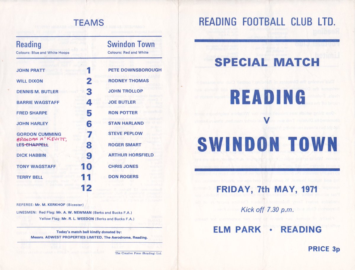 HertsRoyal's tweet image. Seems that #readingfc played #stfc several times in friendlies in the early 1970s so here are some single-sheet programmes from those to accompany today&apos;s match, little more than squad listings but still an historical record of those matches @TheTilehurstEnd @cribsie