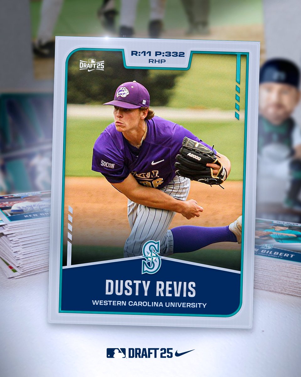 Mariners Player Development (@msplayerdev) on Twitter photo Draft momentum keeps rollinβ!
RHP Dusty Revis from <a href="/CatamountBSB/">Western Carolina Baseball</a> becomes the latest to join our 2025 class π₯ #MLBDraft Draft momentum keeps rollinβ!
RHP Dusty Revis from <a href="/CatamountBSB/">Western Carolina Baseball</a> becomes the latest to join our 2025 class π₯ #MLBDraft