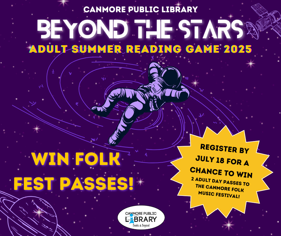 CanmoreLibrary's tweet image. 🎟️ Win 2 Adult Day Passes to Canmore Folk Fest!
Register for CPL’s Adult Summer Reading Game by July 18 for a chance to win! 🎶📚
Complete reading challenges, earn prizes!
👉bit.ly/4lnpVyY
#CPLReads #CanmoreLibrary #SummerReadingGame #CanmoreFolkFest