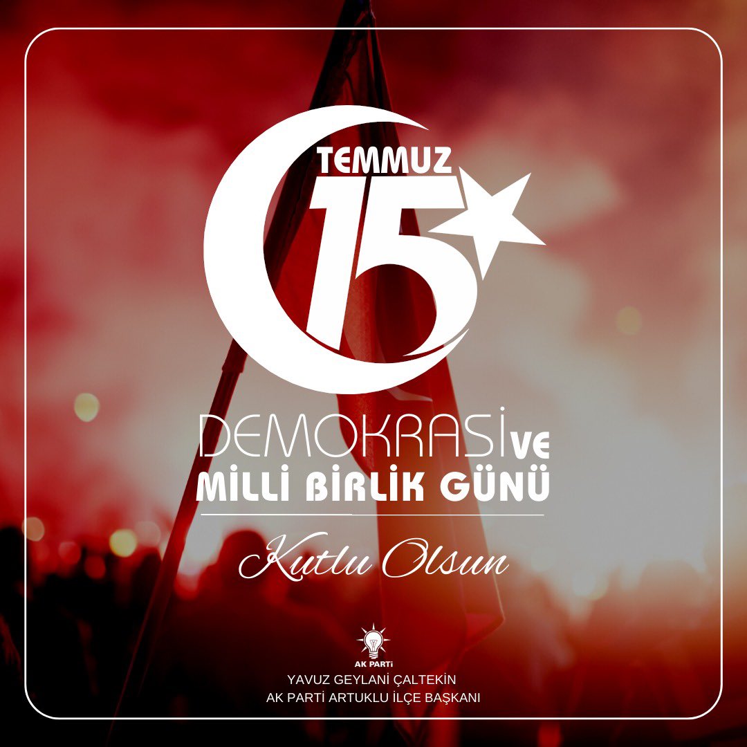 Yavuz Geylani Çaltekin (@calteking) on Twitter photo 15 Temmuz 2016 tarihinde gerçekleştirilen hain darbe girişimi, milletimizin birlik ve beraberlik içerisinde göstermiş olduğu kararlı duruş sayesinde bertaraf edilmiştir.
AK Parti Genel Başkanımız ve Cumhurbaşkanımız Sayın <a href="/RTErdogan/">Recep Tayyip Erdoğan</a> ’ın liderliğinde, aziz milletimiz 15 Temmuz 2016 tarihinde gerçekleştirilen hain darbe girişimi, milletimizin birlik ve beraberlik içerisinde göstermiş olduğu kararlı duruş sayesinde bertaraf edilmiştir.
AK Parti Genel Başkanımız ve Cumhurbaşkanımız Sayın <a href="/RTErdogan/">Recep Tayyip Erdoğan</a> ’ın liderliğinde, aziz milletimiz