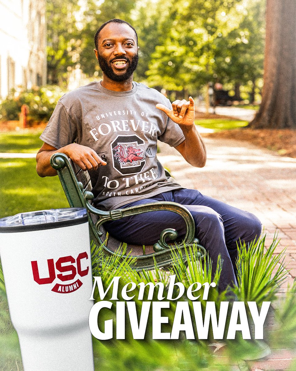 uofscalumni's tweet image. It's a ✨MEMBER GIVEAWAY!✨
Enter to win one of our FOREVER TO THEE shirts and a spirit mark tumbler! Current members and new members are eligible to win. 👕🥤
🗳️ bit.ly/4hGRQHO | Contest ends 7/18 at noon.
