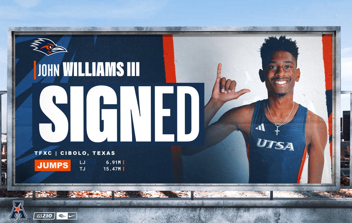 UTSATrackXC's tweet image. UTSA welcomes Cibolo’s John Williams III to the Roadrunners' jump squad for 2025-26!
📰 utsa.pro/3GrfviW
#BirdsUp🤙 | #LetsGo210