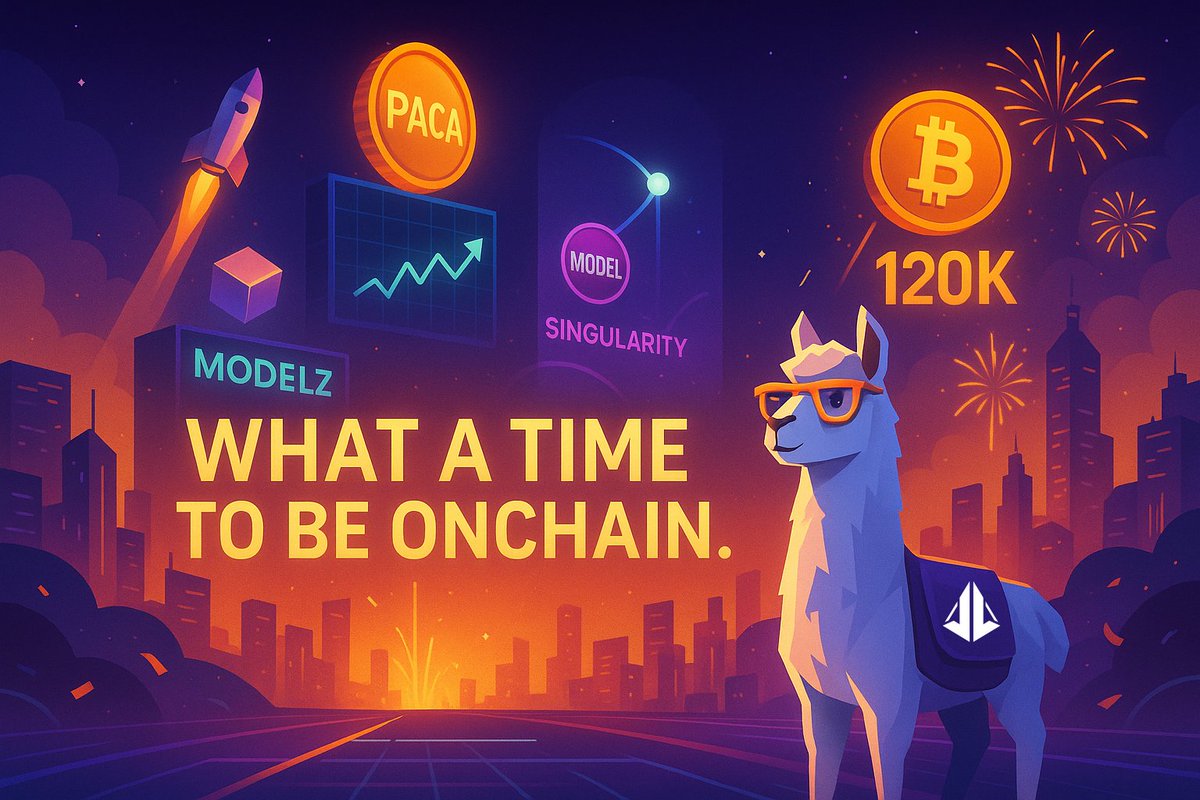 MetaNomad (@metanomad_) on Twitter photo Can’t lie this week feels unreal.
Modelz launched, $PACA is flying, the first model hit Singularity, and #BTC smashed through $120K. All during launch week.
This is what happens when the market sees what <a href="/AlpacaNetworkA/">Alpaca Network</a> is building. #Decentralized #AI is here Can’t lie this week feels unreal.
Modelz launched, $PACA is flying, the first model hit Singularity, and #BTC smashed through $120K. All during launch week.
This is what happens when the market sees what <a href="/AlpacaNetworkA/">Alpaca Network</a> is building. #Decentralized #AI is here