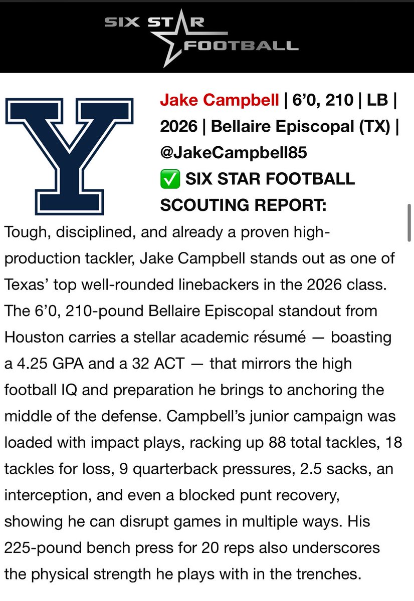 JakeCampbell85's tweet image. Thanks for the write up @sixstarfootball!
