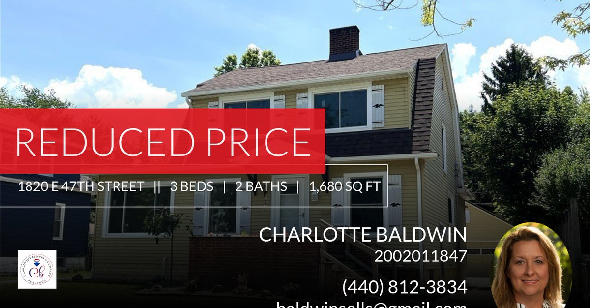 charlicakes1's tweet photo. 📍 Reduced Price 📍 This recently reduced home at 1820 E 47th Street in Ashtabula won't last long, so, don't wait to set up a showing! Reach out here or at (440) 812-3834 for more information!

Charlotte Baldwin
RE/MAX Resul... https://t.co/hyZlciUwEv https://t.co/jomBMbU6CM