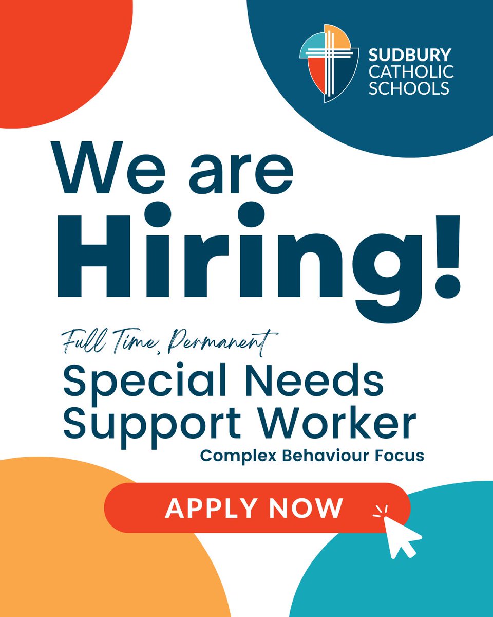 📣 We're Hiring – Special Needs Support Worker with a focus on complex behavioural needs. 🔗 bit.ly/4eLcdUe

✔ Hourly Rate: $37.83–$46.28 + benefits
✔ Relevant post-secondary education + 2+ years experience required
✔ Teamwork, coaching, &amp; crisis intervention skills