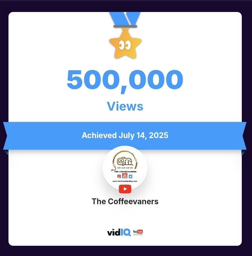 Thanks to everyone who has supported us. Can't believe us 2 oldies with a video camera have in just under 5 years been a source of so much amusement for so many 😍😍😍
