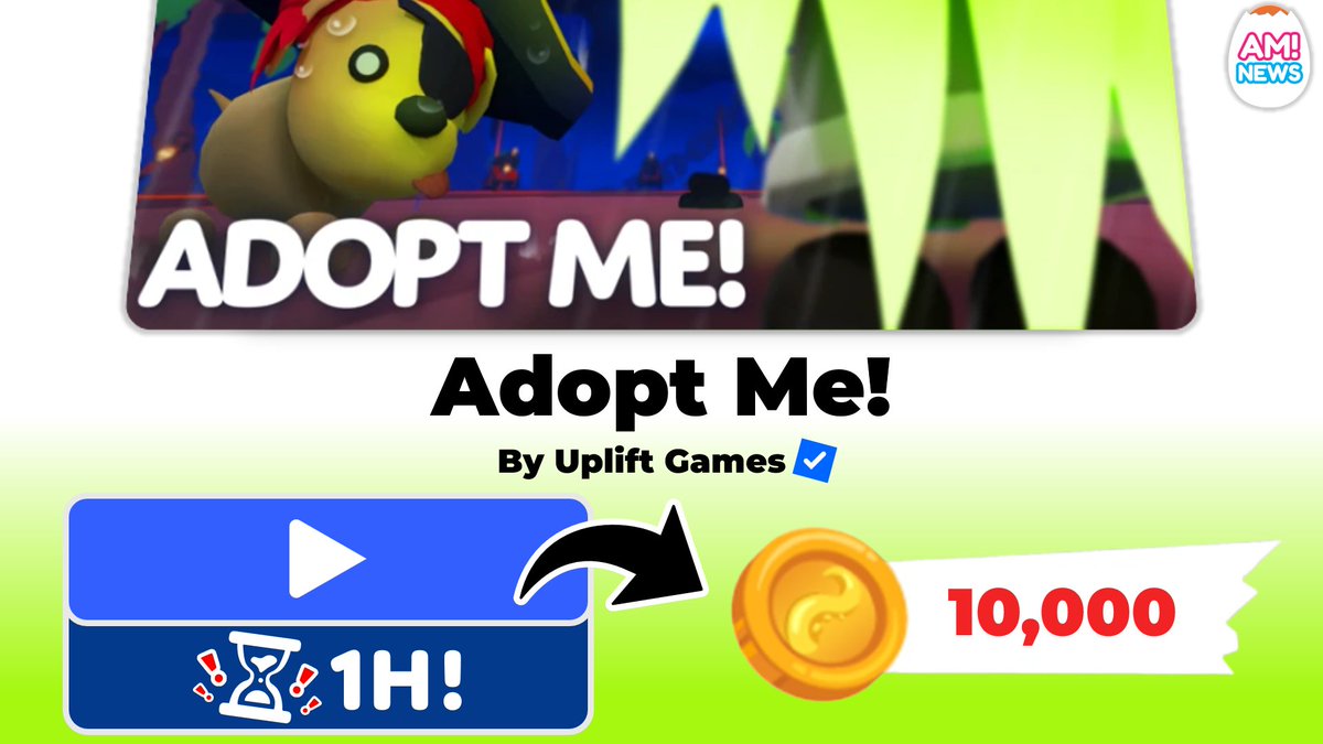 AMNews_Updates's tweet image. On Friday, join Adopt Me within 1 Hour of the Summer Festival Week 3 update to claim 10,000 Doubloons for FREE! 🪙😁