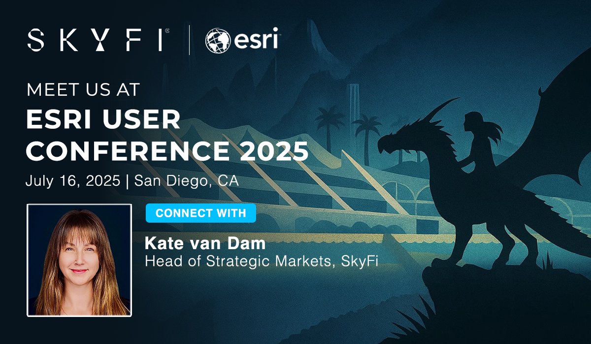 SkyfiApp's tweet image. Attending the Esri User Conference 2025?
Meet us at the San Diego Convention Center during the world’s largest GIS event! 🌍 See you there!
