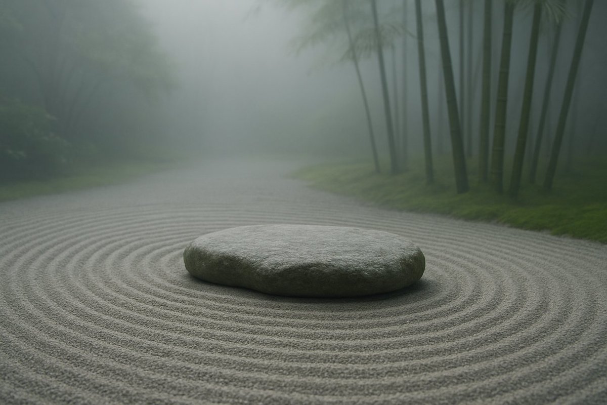 Silent morning light -
no thought, no self, only breath
on the cold stone step.
#Zen #Meditation