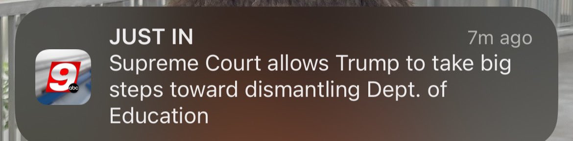 AVGuyCaleb's tweet image. The two alerts to my phone this afternoon. #Trump is trying to kill the #education system.