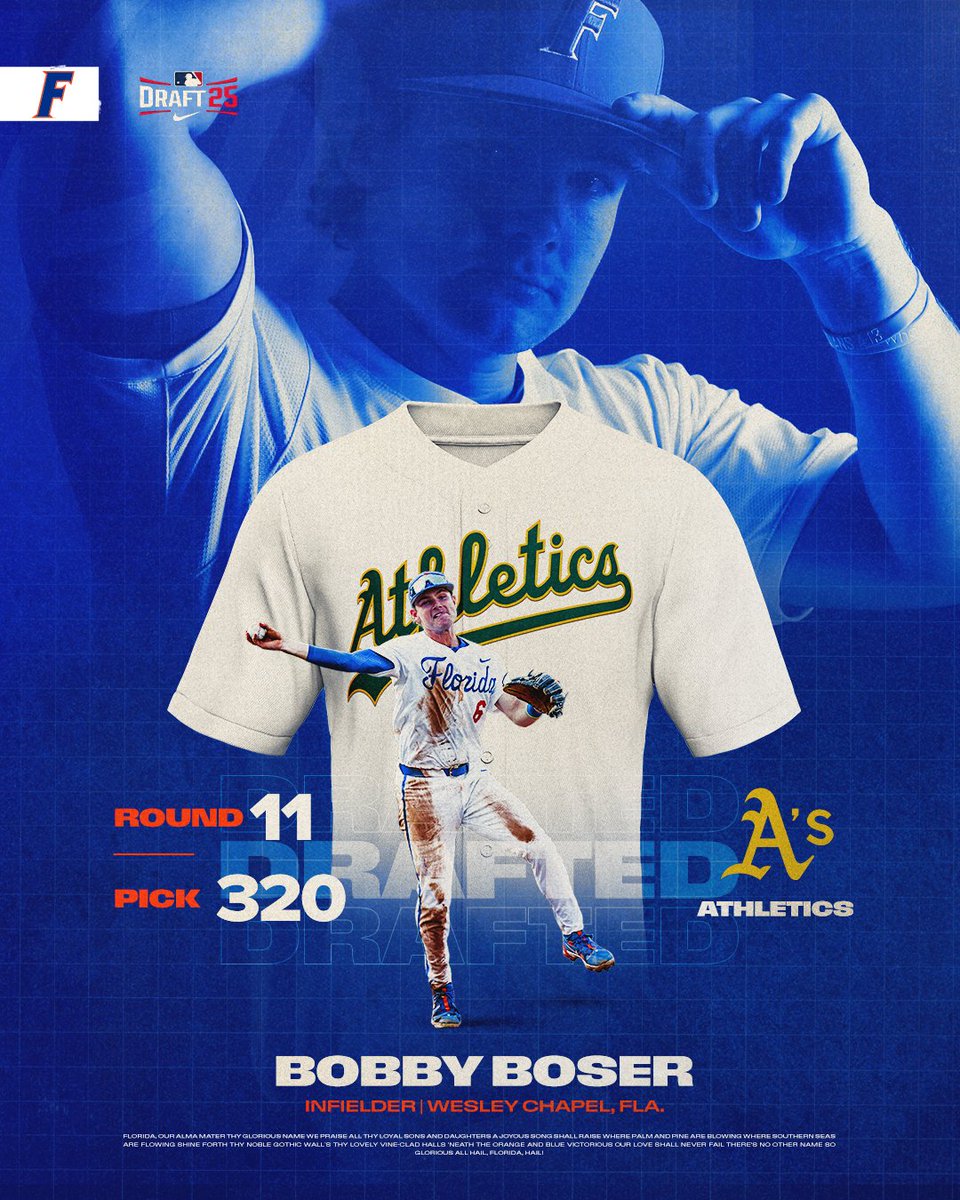 GatorsBB's tweet image. Leader. Grinder. Ballplayer.
Bobby Baseball is off the board!
#GatorMade // #GoGators