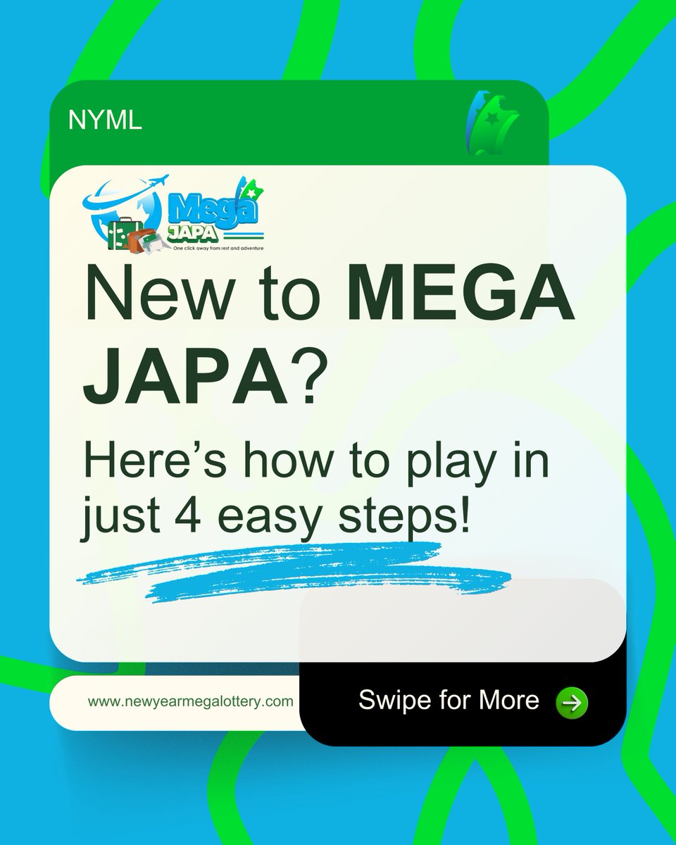 NewYearMegaLott's tweet photo. Confused on how to play Mega Japa? 👀 We broke it down in 4 easy steps! 🎯

A THREAD https://t.co/NK42yqUfJs