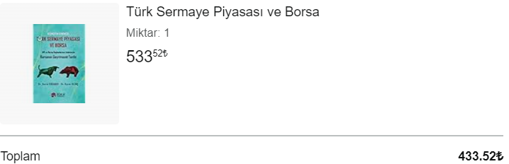 Temettü Bankeri (@temettubankeri) on Twitter photo <a href="/Berra_Doganer/">Dr. Berra Doğaner</a> ve <a href="/kazimkilinc/">Dr. Kazım Kılınç</a>'in Türk Sermaye Piyasası ve Borsa kitabını uzun zamandır almak istiyordum, Amazon'da 100TL indirimle 433TL'ye görünce siparişi verdim nihayet👌 <a href="/Berra_Doganer/">Dr. Berra Doğaner</a> ve <a href="/kazimkilinc/">Dr. Kazım Kılınç</a>'in Türk Sermaye Piyasası ve Borsa kitabını uzun zamandır almak istiyordum, Amazon'da 100TL indirimle 433TL'ye görünce siparişi verdim nihayet👌
