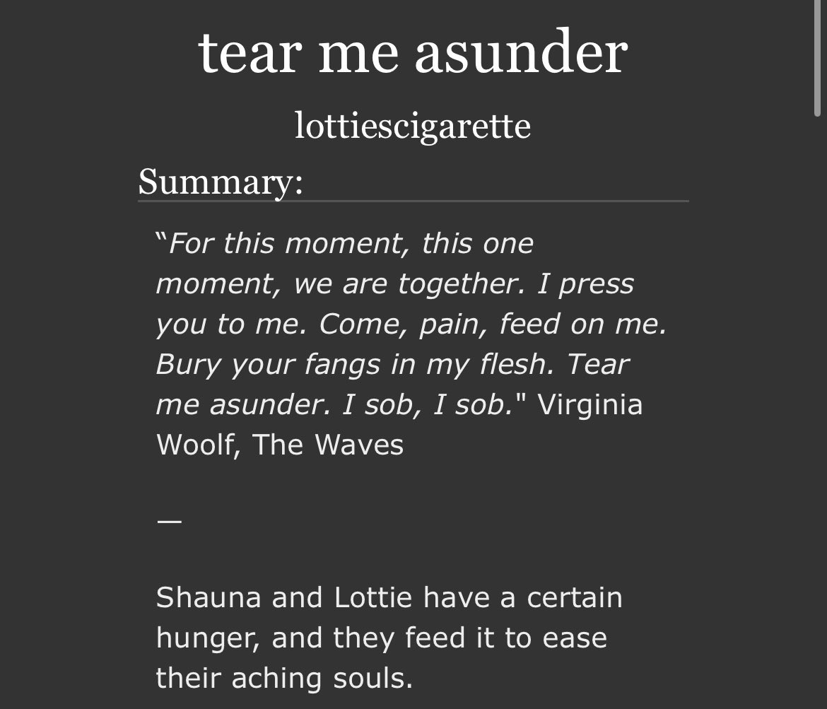 toxic cannibalistic lottieshauna w their oblivious jackienat 

archiveofourown.org/works/67522346…