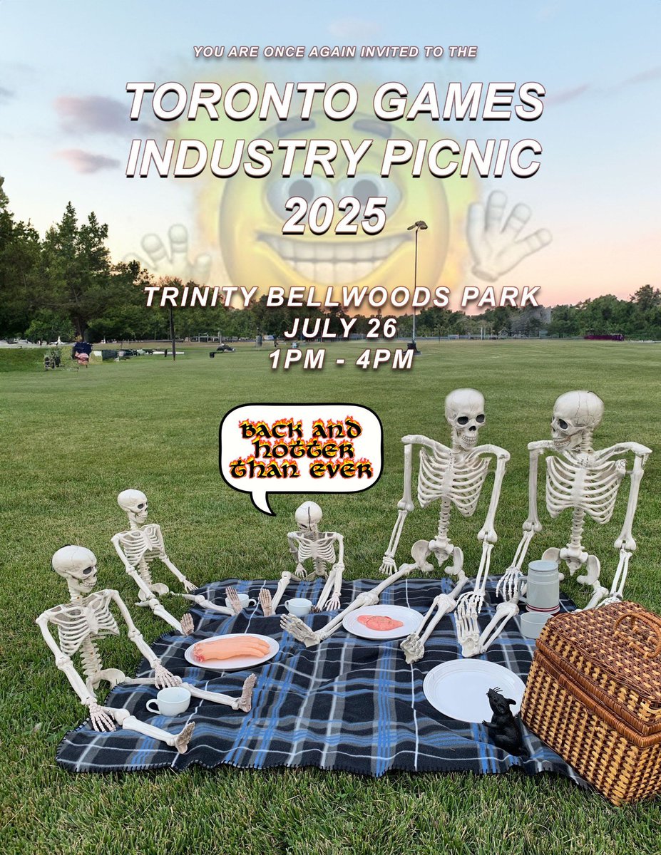 Are you interested in video games, networking and are located near Toronto?

The 2nd annual Toronto Games Industry Picnic is happening Sat July 26! 🥳

It's a super low-key opportunity to hangout and we'd love to see you there! 🔗👇