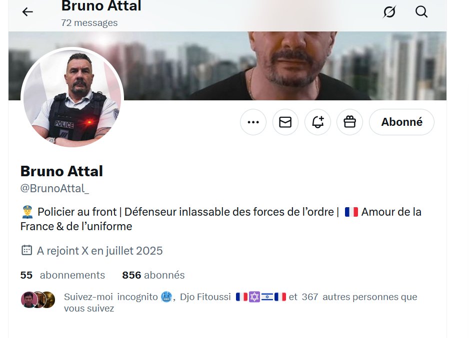 🚨🚨ALERTE FAUX COMPTE DE BRUNO ATTAL🚨🚨

Ne vous abonnez pas à ce compte @BrunoAttal_

Merci de faire circuler dans vos communautés