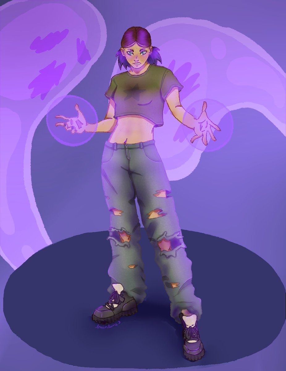 bruinlune's tweet photo. “ Ghost Powers” 🔮

Revenge for @/SeasStudios, #artfight2025 https://t.co/CHS56SdpIn
