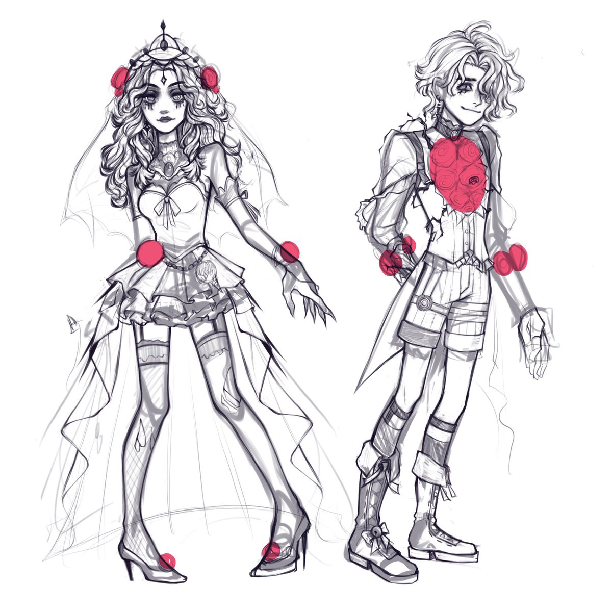 Bugzbone's tweet image. for the people on strawpage who asked for adamil, some old doodles from when i was obsessed with them