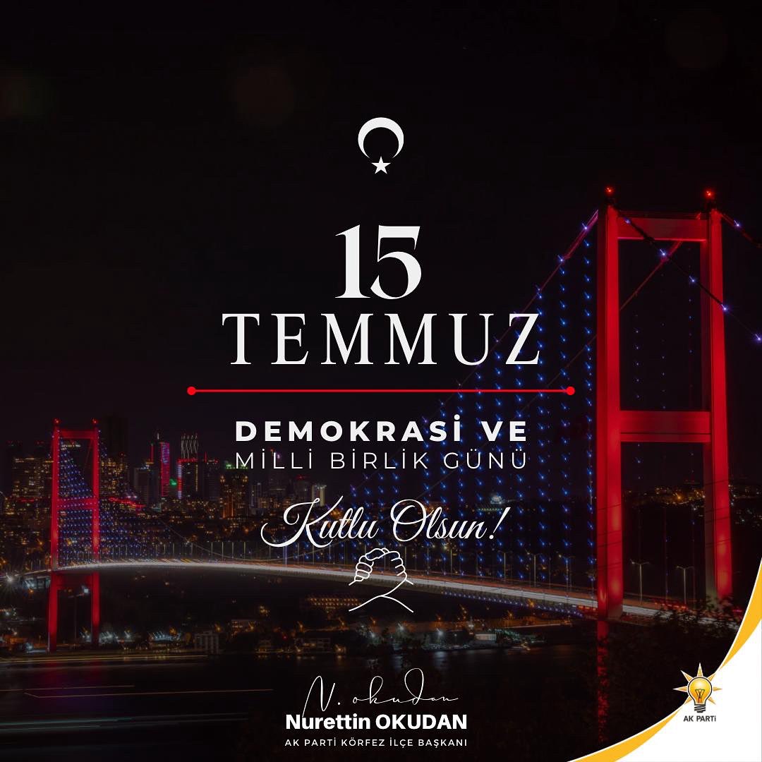 Tarih, 15 Temmuz gecesini bir milletin destansı direnişi olarak yazacak.
O gece gövdesini siper eden her bir yürek, bu vatanın onurudur.
Aziz şehitlerimizi rahmetle, kahraman gazilerimizi minnetle anıyoruz.
Zaferin Adı Türkiye 🇹🇷