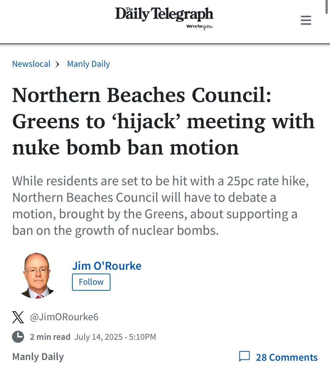 ChristouSteve's tweet image. The dangers of voting for the Greens. First they vote to increase Council Rates by 25% now they want to waste time debating nuclear bombs. In the meantime local infrastructure upgrades and maintenance remain unattended too.