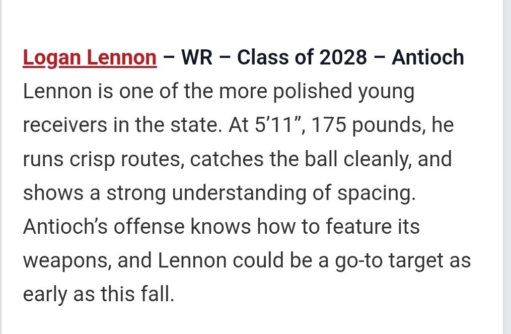 Logan Lennon (@logan_m_lennon) on Twitter photo Thank you <a href="/Coach_Bergman/">Eric Bergman</a> for the right up!
<a href="/PrepRedzoneIL/">Prep Redzone Illinois</a>
<a href="/ACHS_Sequoits/">Antioch Sequoits Athletic Dept.</a> Thank you <a href="/Coach_Bergman/">Eric Bergman</a> for the right up!
<a href="/PrepRedzoneIL/">Prep Redzone Illinois</a>
<a href="/ACHS_Sequoits/">Antioch Sequoits Athletic Dept.</a>
