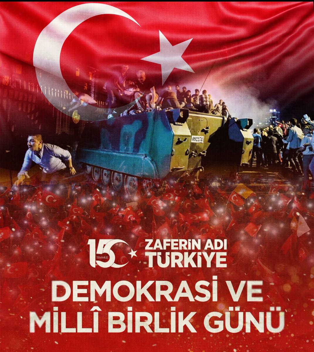 15 Temmuz’un 9’uncu yıl dönümünde  Demokrasi ve Milli Birlik Gününde, Allah birlik ve beraberliğimizi bozdurmasın, şanlı bayrağımızın altında huzur içinde yaşamayı nasip etsin.

Dünya Türkmenleri Birlik Vakfı Baskani 

FEHIM ISIK
