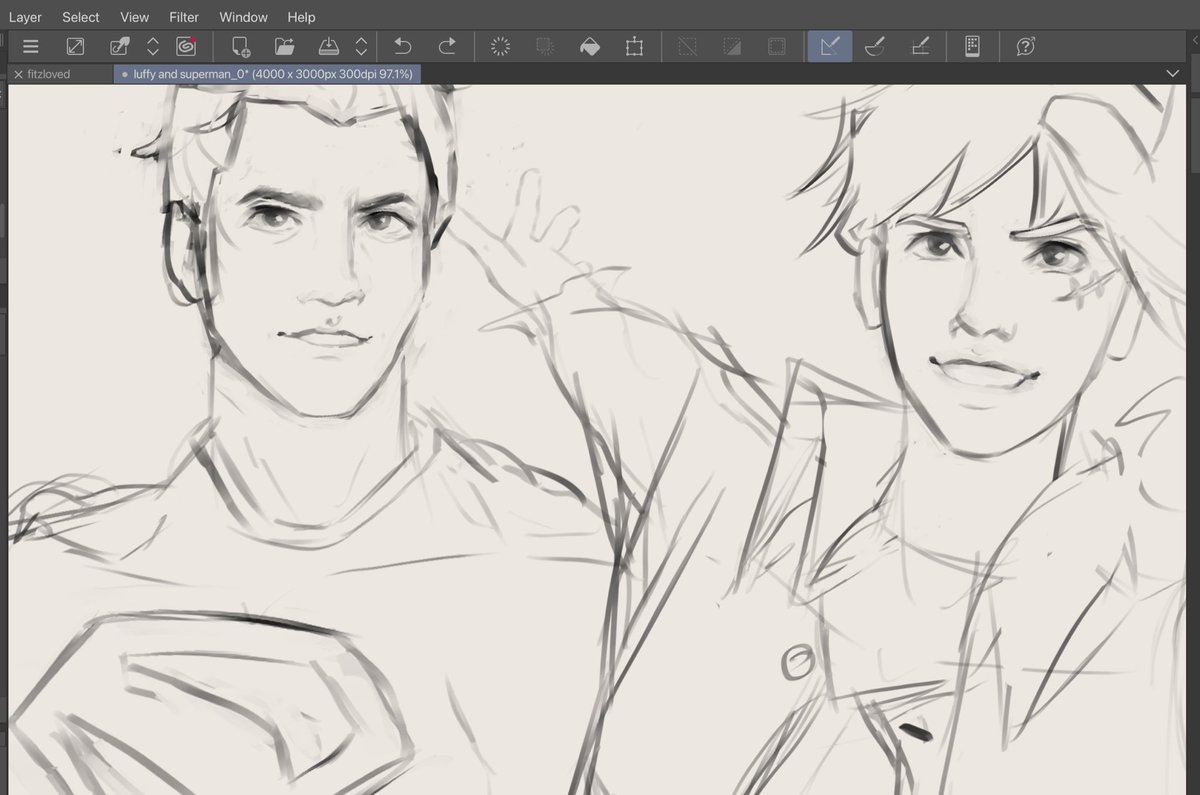 luffy and superman who knew i would do this (me)