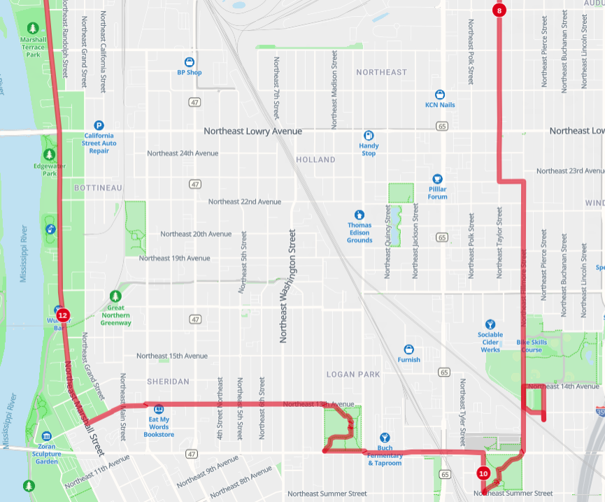 Cory_Haala's tweet image. Not my smartest to bike when it's 90 out, in retrospect
* Northeast Field: graded 1941
* Beltrami (Maple Hill): tennis courts, concrete, also these turning bars from 1941
* Logan: sodding, sidewalks, concrete
* Marshall Terrace: wading pool
19 mi
Next: 🚜
#NewDealMinneapolis