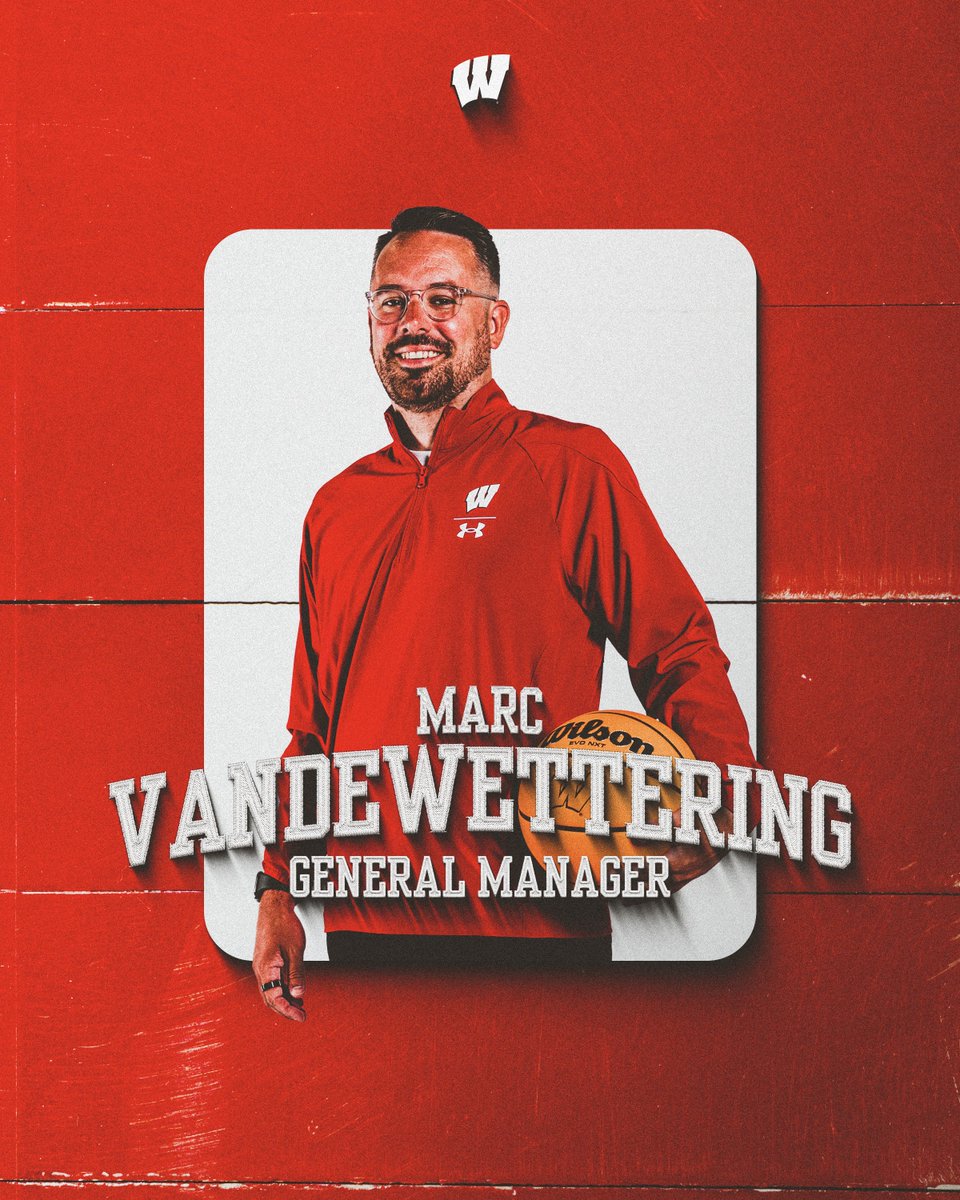 BadgerMBB's tweet image. We're thrilled to announce that Marc VandeWettering has been promoted to the #Badgers general manager!
📝 go.wisc.edu/337s19
