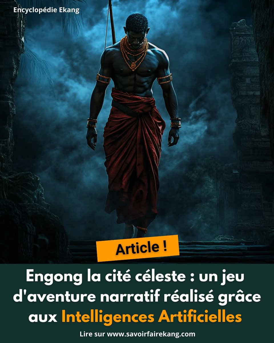 #ARTICLE🔔Engong la cité céleste : un jeu d'aventure narratif réalisé grâce aux 𝗜𝗻𝘁𝗲𝗹𝗹𝗶𝗴𝗲𝗻𝗰𝗲𝘀 𝗔𝗿𝘁𝗶𝗳𝗶𝗰𝗶𝗲𝗹𝗹𝗲𝘀 et qui puise dans les épopées africaines.

🔗Lire l'article en cliquant ici 👇
savoirfairekang.com/engong-la-cite…
 #EncyclopédieEkang #EngongLaCitéCéleste