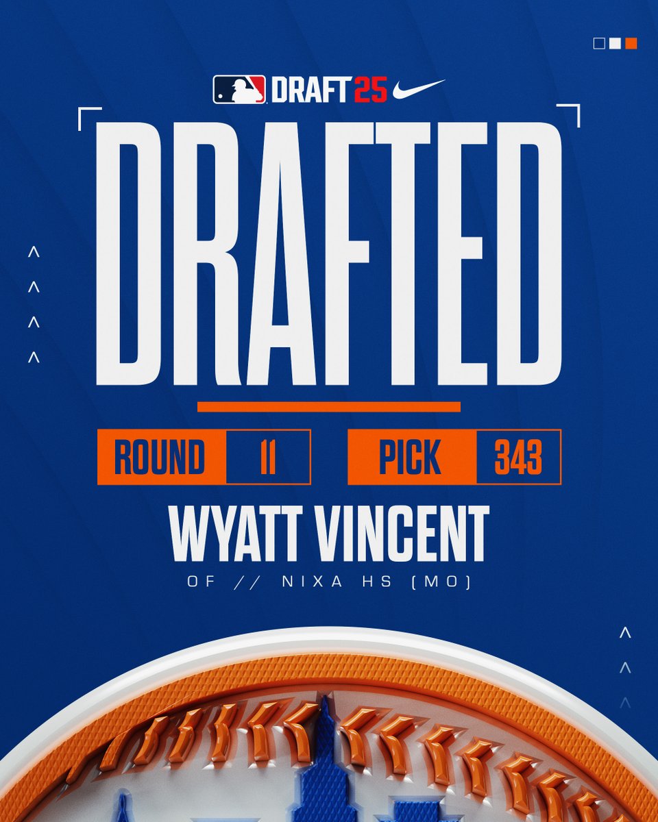 In the 11th round, the Mets have selected outfielder Wyatt Vincent from Nixa HS (MO).