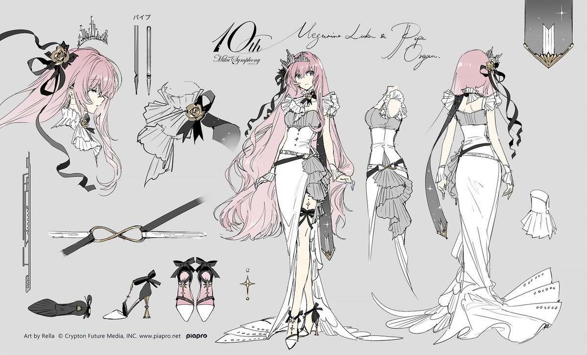 DailyNegitoro's tweet image. Day 343: Miku Symphony 10th anniversary reference sheets by Rella! #初音ミク #巡音ルカ #ネギトロ #mikuluka #VOCALOID