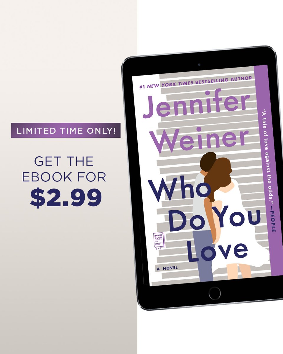 AtriaBooks's tweet image. 🎉 Ebook lovers, it’s time to treat yourself! Jennifer Weiner, the #1 New York Times bestselling author of over 20 incredible books, has ebooks on sale for just $2.99 each this July. Don’t wait! 📖