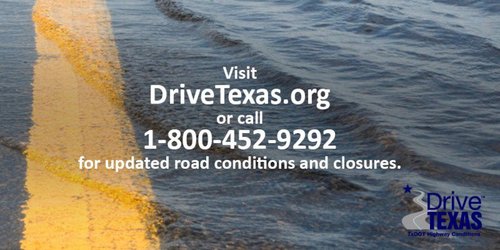 As we head into a new week, rain and flooding are still impacting parts of the state. Stay alert and remember to turn around, don't drown. For the latest updates on road conditions and closures, visit DriveTexas.org. #DriveLikeATexan